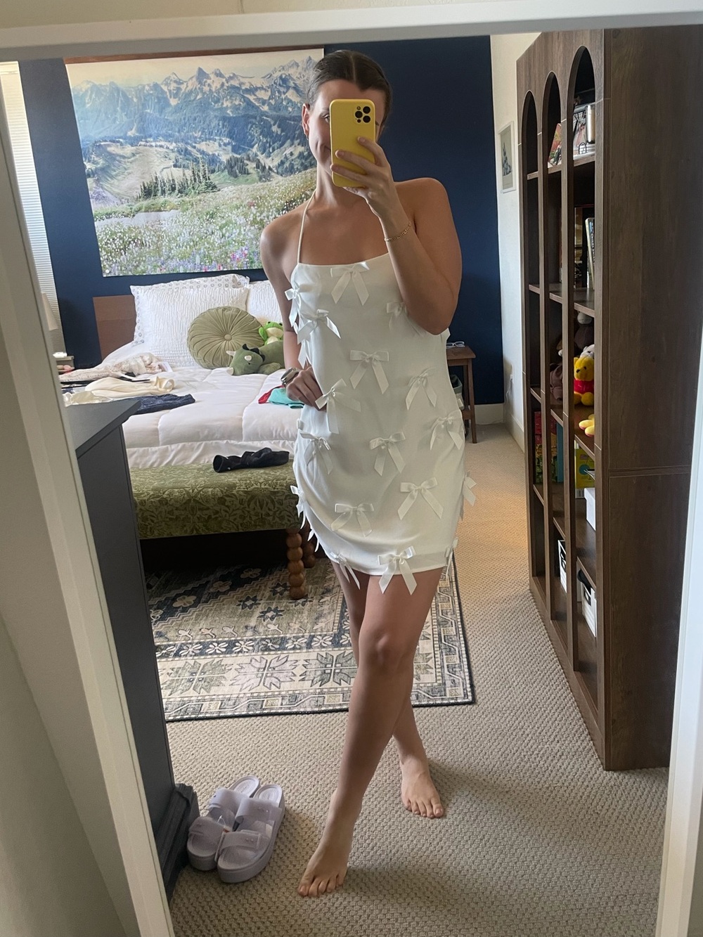 Anthropologie Hutch Halter Bow Mini Dress - Picture 4 of 5